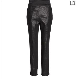 NWT,TED BAKER
Caysit Metallic Tuxedo Pants Black Ted sz 4